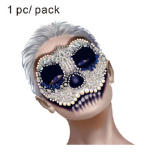 Day of the Dead Festival Skull Face Decor Halloween Goth Face Gem Jewel Sticker