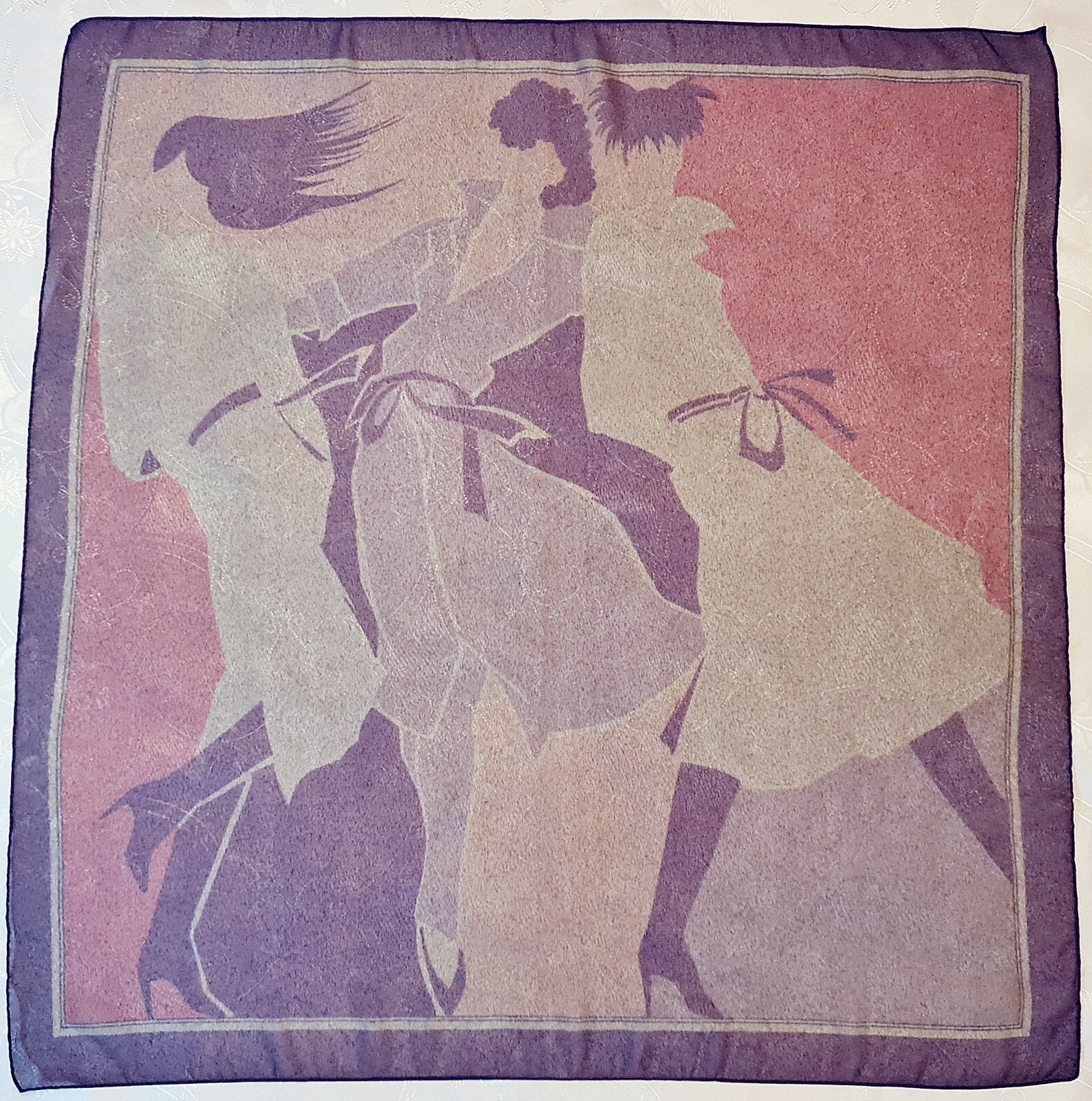 Authentic Vintage Purple Scarf 31