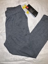 NWT Under Armour Girl Lightweight HeatGear Gray Jogger Pants - Size S