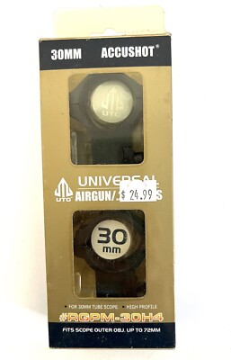 UTG Universal Airgun 30mm Tube High Profile Scope Rings RGPM-30H4 Black