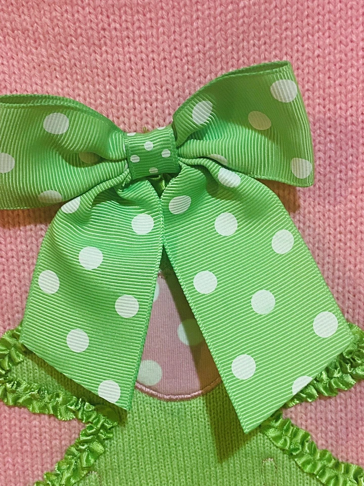 Bonnie Jean Navidad Suéter Jersey Rosa Vestido Tejido Talla 4 Niñas Usado en Excelente Condición Foto 2 de 4