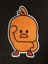 Iron On Yellow Orange Bird Chicken Duckling Applique 16.5x10 cm Patch Embroidery