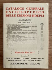 Catalogo Generale Enciclopedico Edizioni Hoepli Indice Alfabetico Maggio 1997