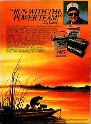 GNB Batteries-Stowaway, Action Pack and Super Crank-Bill Dance-Print Ad 1989