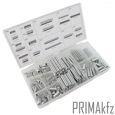 Kit 200 Molle In Metallo Assortite - Compressione, Tensione, Estensione E Spirali, In Custodia, Per Officina E Fai Da Te - 3