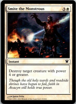 Smite The Monstrous Magic The Gathering Innistrad Card Light Play X1
