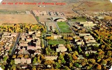 Air View Of The University Of Wyoming Campus Postcard