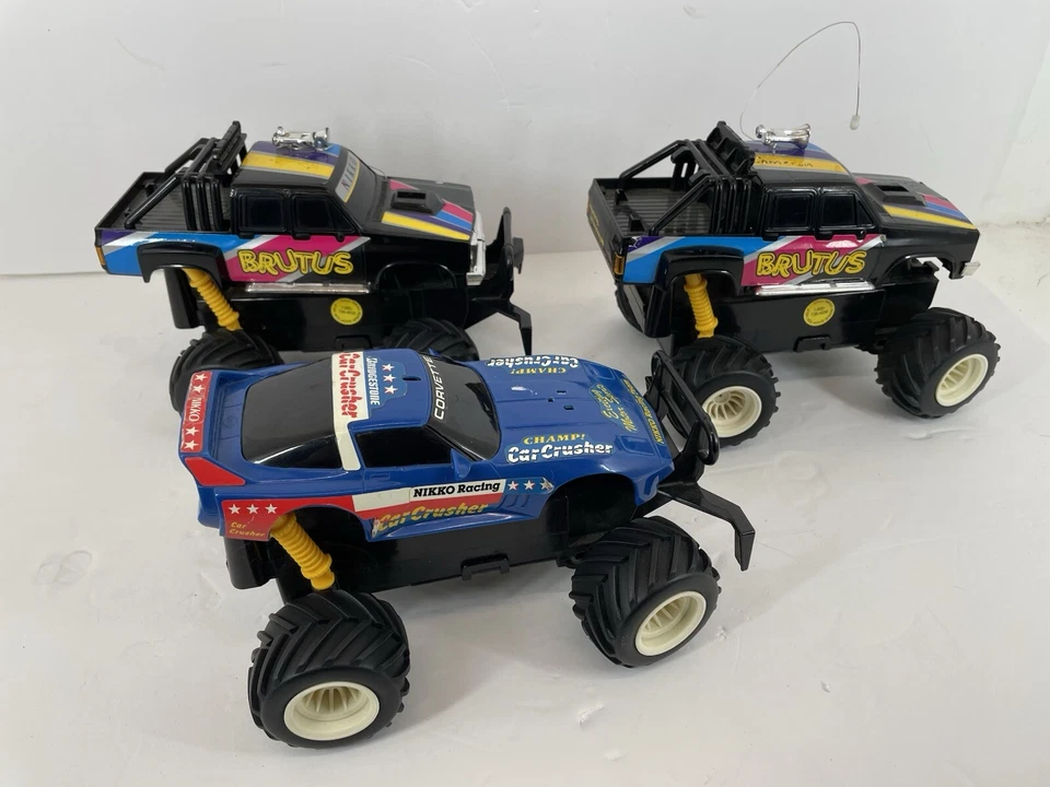 FOR PARTS No Remote Untested Nikko Brutus Car Crusher Truck Lot RC 49mhz - Image 3 of 4