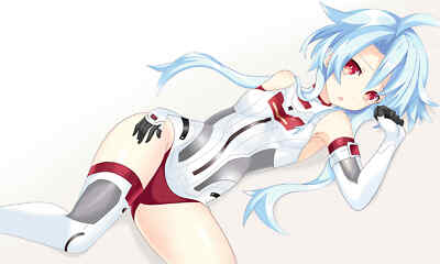 Anime white red eyes heart hyperdimension neptunia Playmat Gaming Mat Desk
