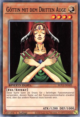 Yu Gi Oh! Göttin mit dem Dritten Auge SGX1-DEA05 Common