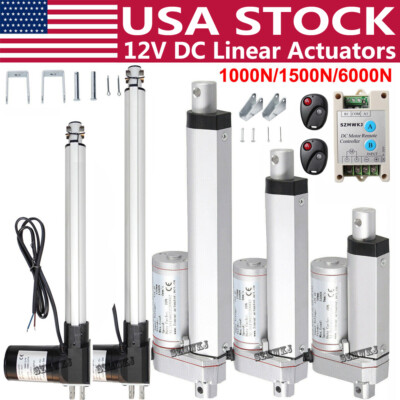 Linear Actuator Electric Heavy Duty Motor 2''-18'' Stroke W/ Bracket Controller DO