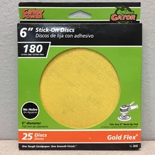 Gator 3242 6 in. Aluminum Oxide Adhesive Sanding Disc 180 Grit Very Fine 25 pk