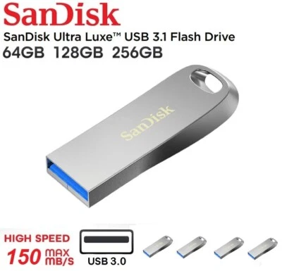 SanDisk USB Memory Stick Flash Pen Drive - 32GB 64GB 128GB 256GB Capacity