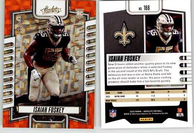 Isaiah Foskey 2023 Absolute Orange Mosaic #166 /299 Notre Dame Saints RC Rookie