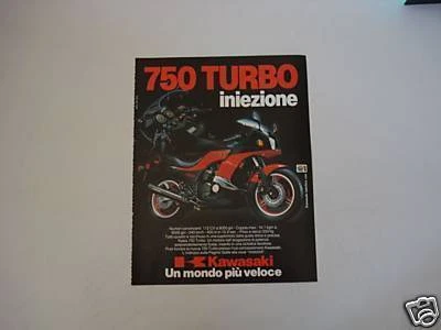 advertising Advertising 1983 MOTO KAWASAKI 750 TURBO I