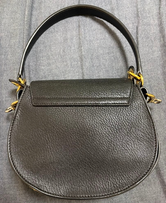 Chloe Tess 2way Handbag Shoulder Bag Small Black Leather Italy