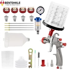 R500 Air Spray Gun Gravity Feed  LVLP Car Paint Gun 1.3/1.5/1.7/2.0mm Nozzles