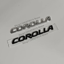 Black Silver Letters For Toyota Corolla Trunk Emblem Badge Modified Car Sticker