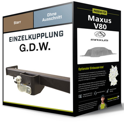 Starre Anhängerkupplung für MAXUS V80 01.2016-jetzt Bus/Kasten G.D.W. NEU