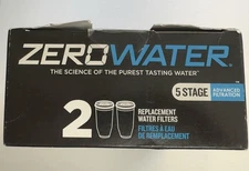 Zero Water 5-Stage Advanced Filtration Replacement Water Filters / 2-Pack New