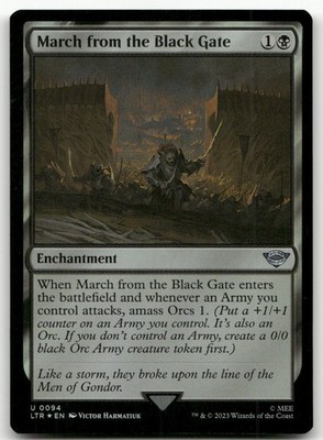 March from the Black Gate #94 (Foil) (NM) Lord of the Rings LTR Magic MTG