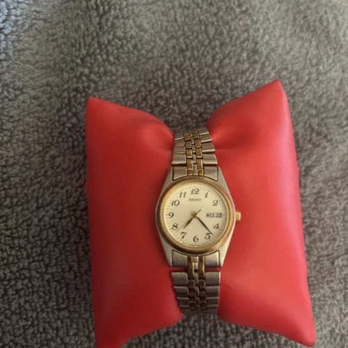 Seiko Vintage Two-Tone Women's Calendar Quartz Watch, New Battery, 7N83-OO11