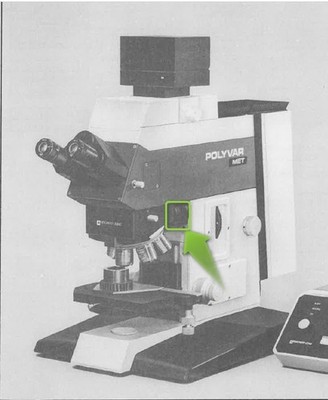 Reichert Polyvar Mikroskop Auflicht Blenden Einheit microscope IL iris diaphragm