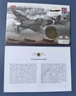 2008 Guernsey £5 Coin PNC. 90 Anniv RAF. Spitfire. Info Card. 04759.