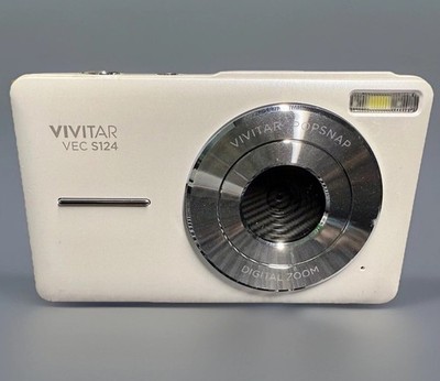 VIVITAR PopSnap 44MP Digital Camera VEC S124 2.4'' Screen 1080 HD 16x Zoom WHITE