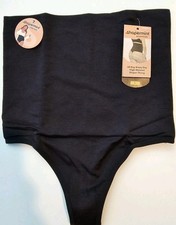 Shapermint Essentials All Day Every Day High Waisted Shaper Thong Black Small