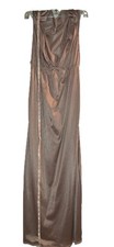 Vtg USA Union Maidenform Dreamwear Rose Maxi Slip-Dress Plunge Neck Split Sides