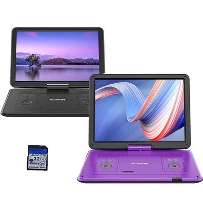 BOIFUN 17,5-Zoll Tragbarer DVD-Player mit 15,6-Zoll HD-Drehbildschirm 5000mAh