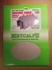 Metcalfe PO332 Engine Shed, single track, Stone built Card Kit 00 Gauge