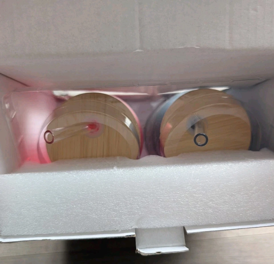 Atlanta Braves 两件 16 盎司磨砂玻璃套装竹盖吸管记忆公司 — 第 3/3 张图片