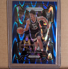 Panini Prizm Draft Picks Rookie Blue Seismic Bobi Klintman #34/149 Demon Deacons