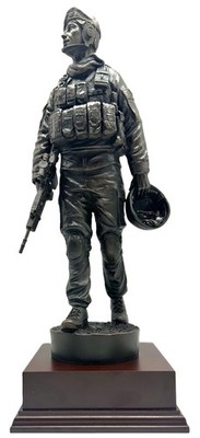 Royal Marine in Patrol Order Cold Cast Bronze Statue -38cm Tall OVP Telic Herrick