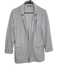 H&M Women s Grey Pinstripe Blazer Jacket Size...