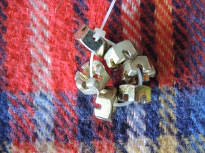 6 x orig. M10x1 BMW Spurstangen Kronenmutter gelb chromatiert, NOS