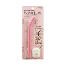 Hashy TOPIN pocket silicone straw Ko Rilakkuma