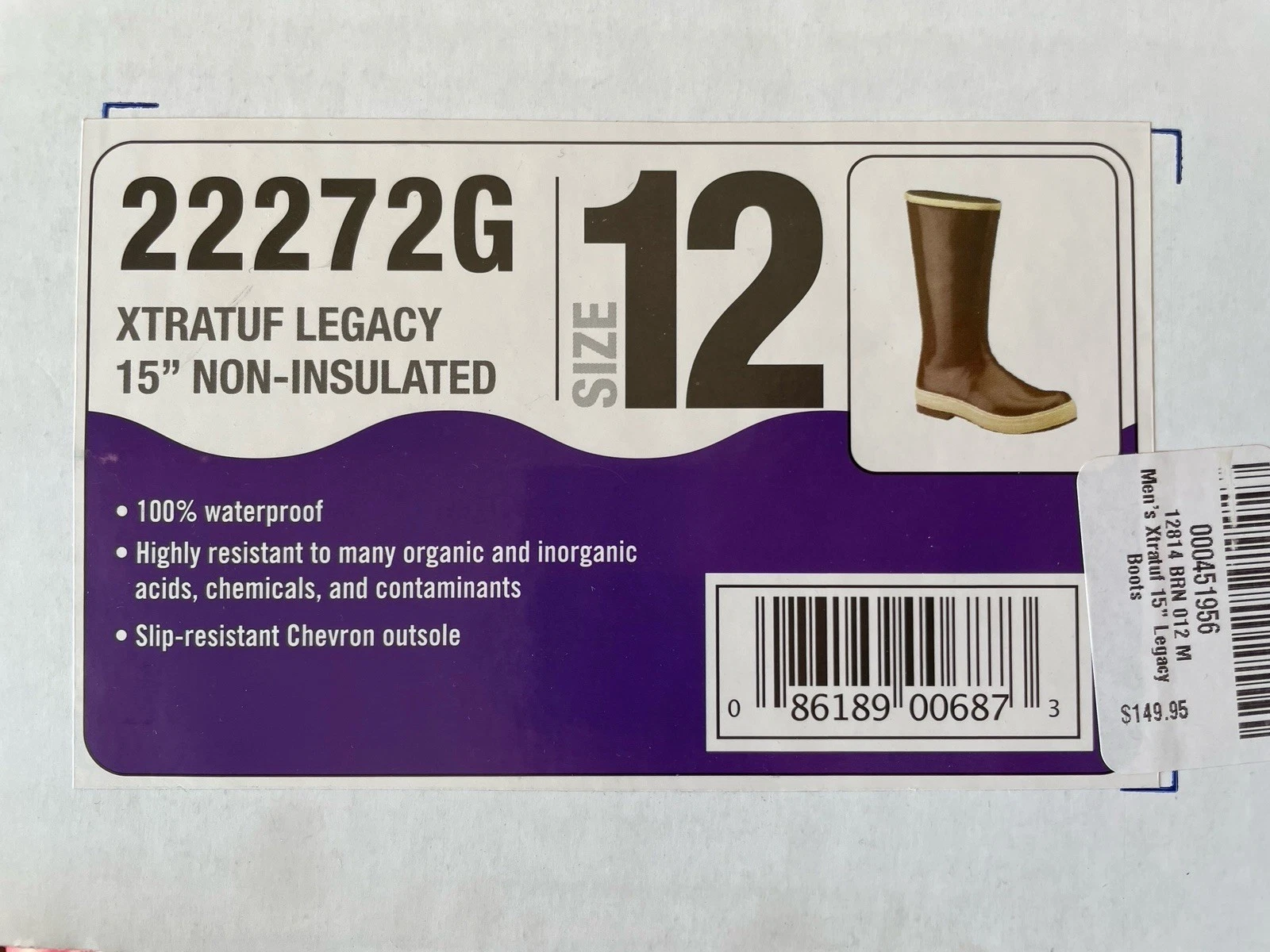 Xtratuf Men's Legacy Series 15" Neoprene Fishing Boots Snow, Copper/Tan, Size 12