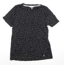Damen-T-Shirt Gr&ouml;&szlig;e 2 Joules schwarz 100 % Baumwolle