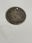 Seated Liberty Half Dime.  Holed.  US Coin Vintage or more.