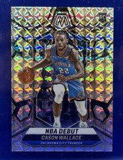 2023 CASON WALLACE MOSAIC Prizm NBA Debut ROOKIE RC #258 Oklahoma City Thunder
