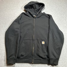 Carhartt Full Zip Hooded Casual Jacket - Mens Size Large L - Black