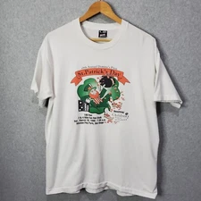 VTG 90s T Shirt Sz XL Dominos Pizza St Patrick's Day Fun Run Single Stitch 