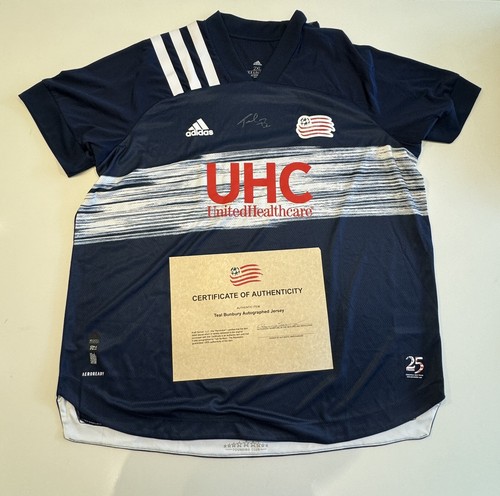 Adidas New England Revolution Signed Jersey Teal Bunbury w/ COA - 2XL, NWT 2020