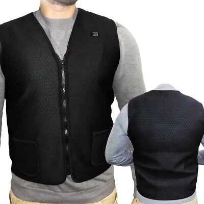 GILET RISCALDANTE CON USB UNISEX GIACCA TERMICA SPORT RISCALDAMENTO VARIE MISURE