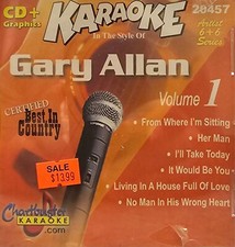 20457 GARY ALLAN  CHARTBUSTER KARAOKE CDG
