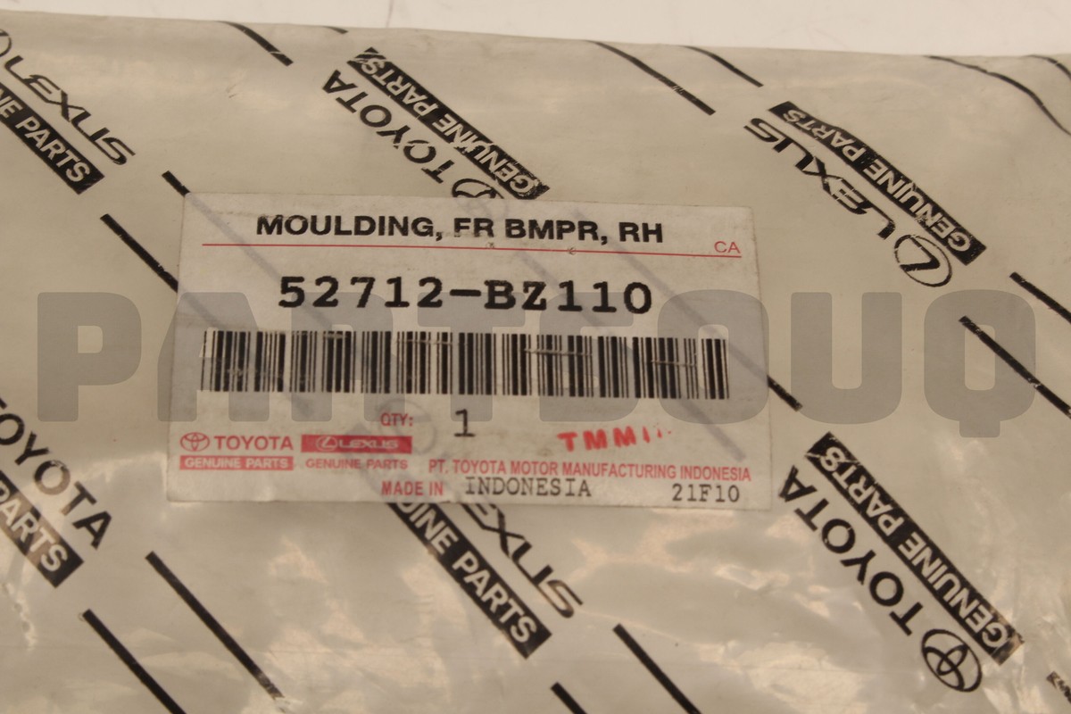52712BZ110 Genuine Toyota MOULDING FR BUMPER 52712-BZ110 | eBay