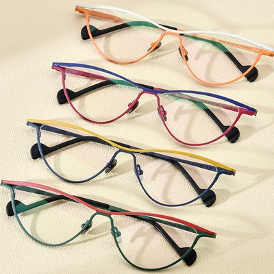 Premium Titanium Retro Progressive Reading Glasses Readers +1.0~3.0